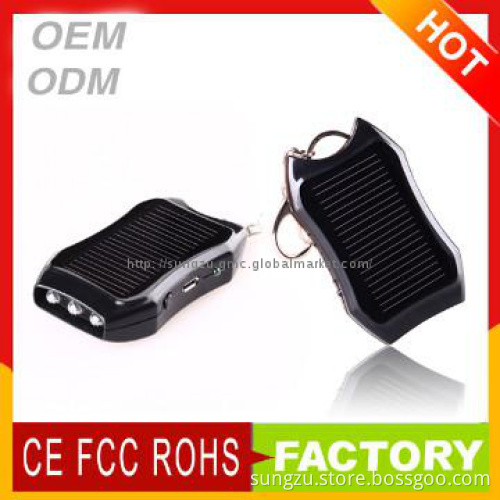 Mini torch solar mobile phone charger